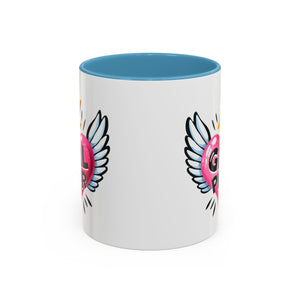 Empowering Heart Coffee Mug | Inspirational Gift for Women, GRL PWR Mug, Cute Kitchen Decor, Unique Friendship Gift, Motivational Coffee Cup