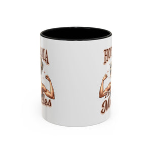 Hot Mama Has Muscles Coffee Mug - Fun & Motivational 11/15oz Accent Mug for Fitness Lovers