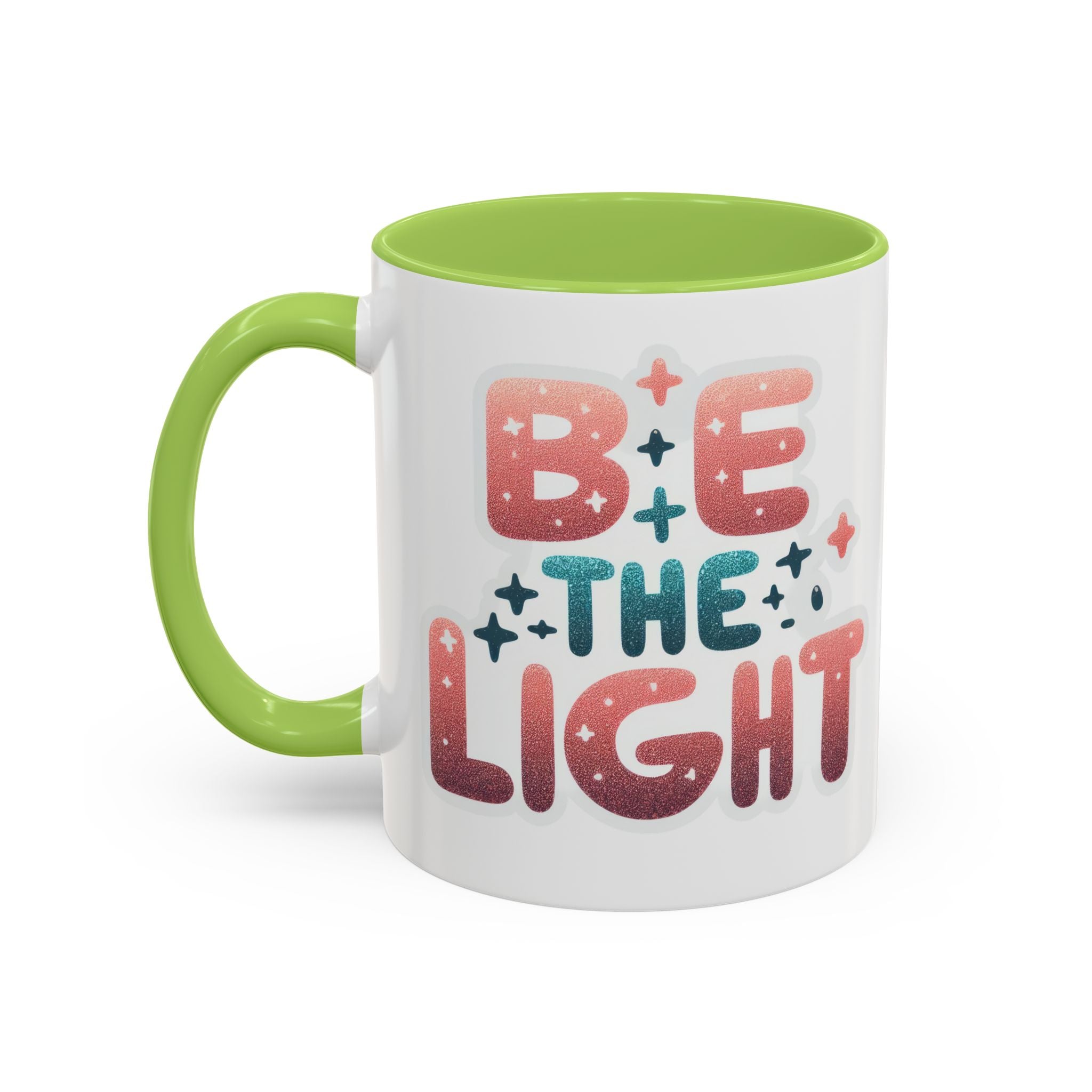 Be the Light Accent Coffee Mug — Inspirational Positive Message Ceramic Mug