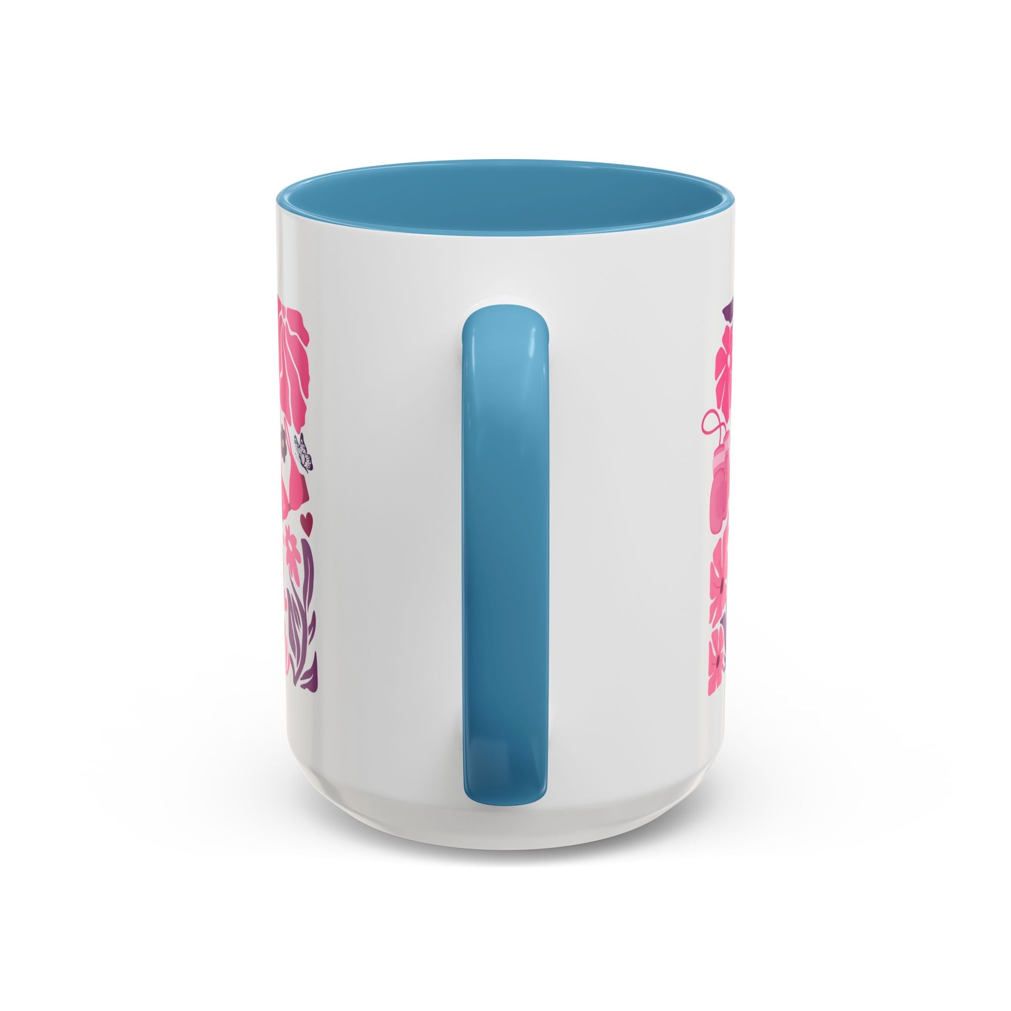 Pink Floral Awareness Coffee Mug, Breast Cancer Awareness Mug, Gift for Her, Supportive Drinkware, Motivational Mug