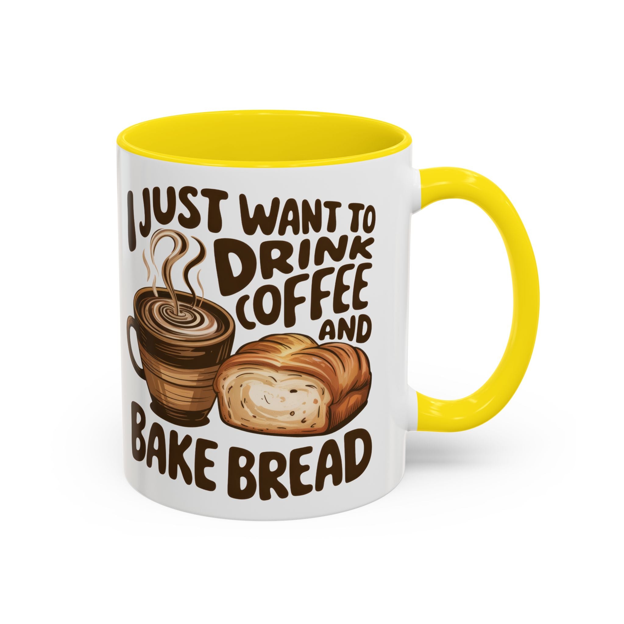 Cute Coffee & Bread Mug - Ideal for Baking Enthusiasts kitchen fun cozy