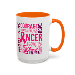 Inspirational Cancer Awareness Coffee Mug, Support Gift, Hope for Survivors, Breast Cancer Month, Motivational Mug, Encouragement Mug