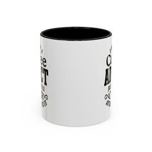Coffee Addict Mug, Funny Coffee Lover Gift, Black Accent Mug, Warm Beverage Cup, Office Humor Drinkware