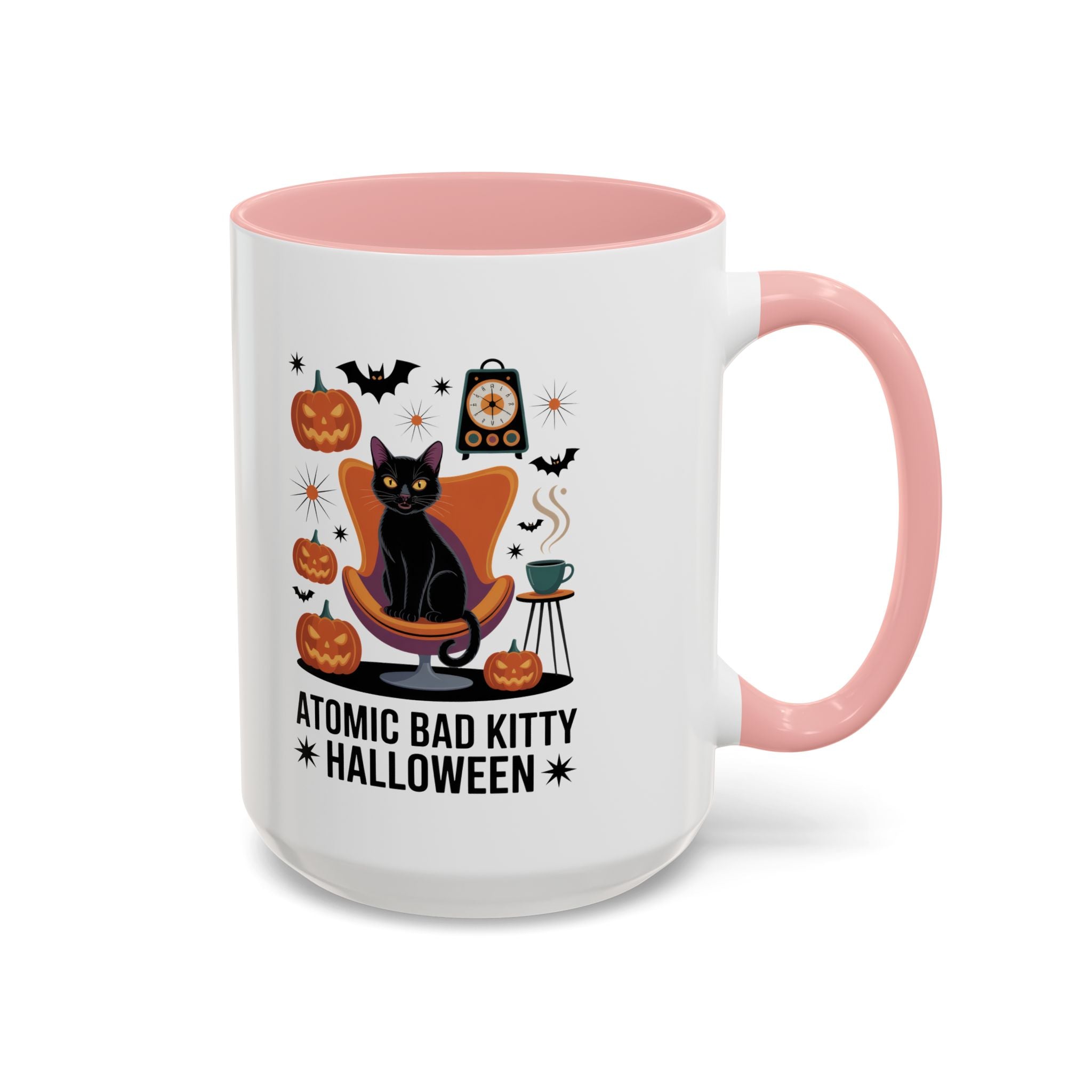 Halloween Themed Coffee Mug – Atomic Bad Kitty Design