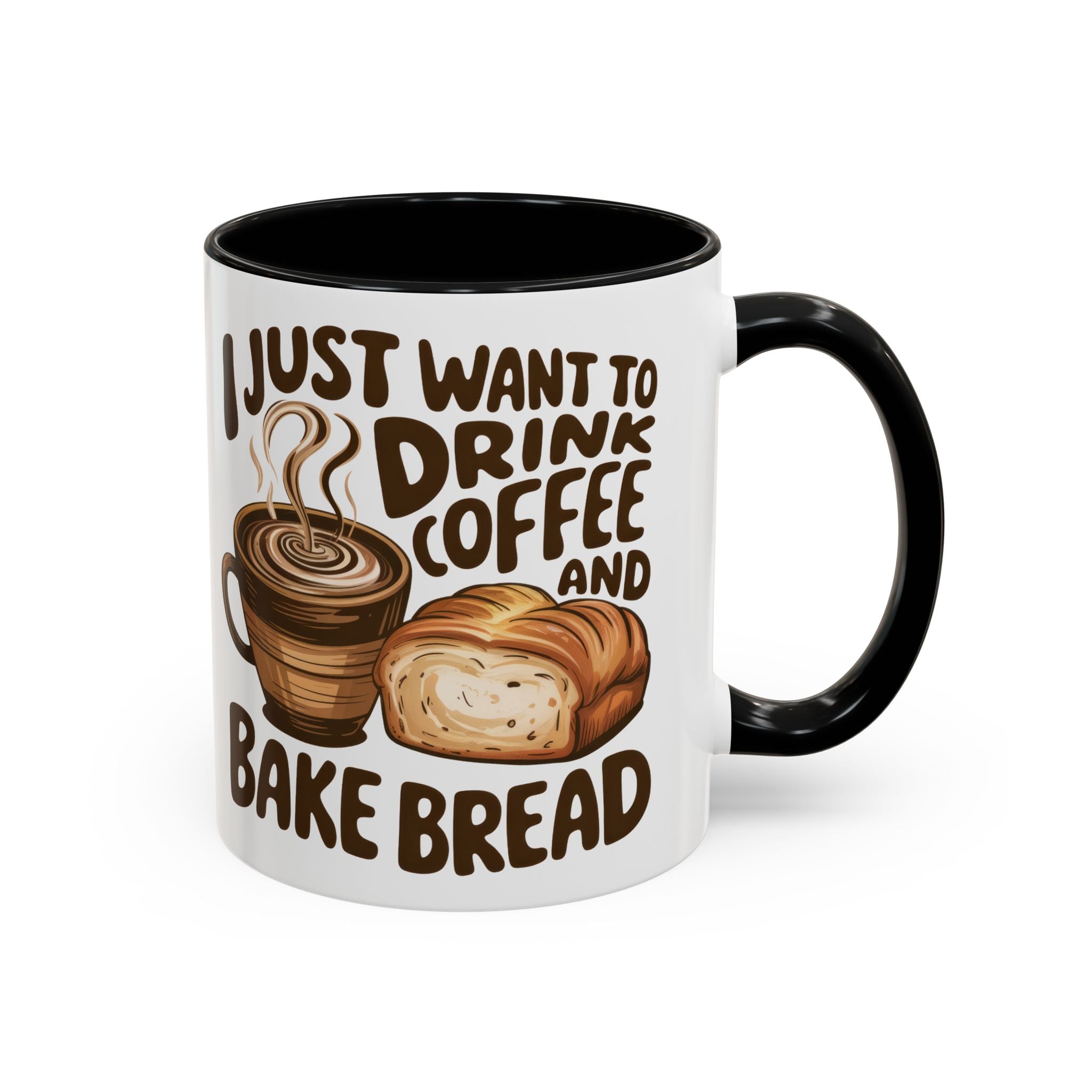 Cute Coffee & Bread Mug - Ideal for Baking Enthusiasts kitchen fun cozy