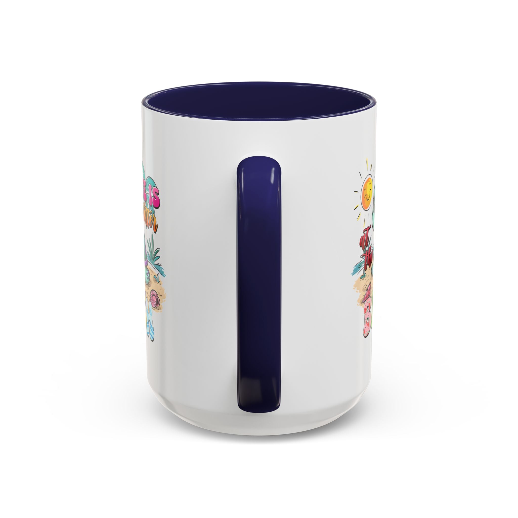 Beach Vibe Accent Coffee Mug - "Life is Better at the Beach" Design turtle animal lover