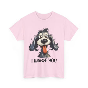 Cute Dog Lover Tee | I WOOF You T-Shirt, Pet Lover Gift, Dog Mom Shirt, Casual Wear, Anniversary Gift
