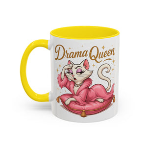 Drama Queen Coffee Mug - Fun Gift for Cat Lovers, Unique Mug for Tea or Coffee, Perfect for Birthdays, Mother's Day & Housewarming