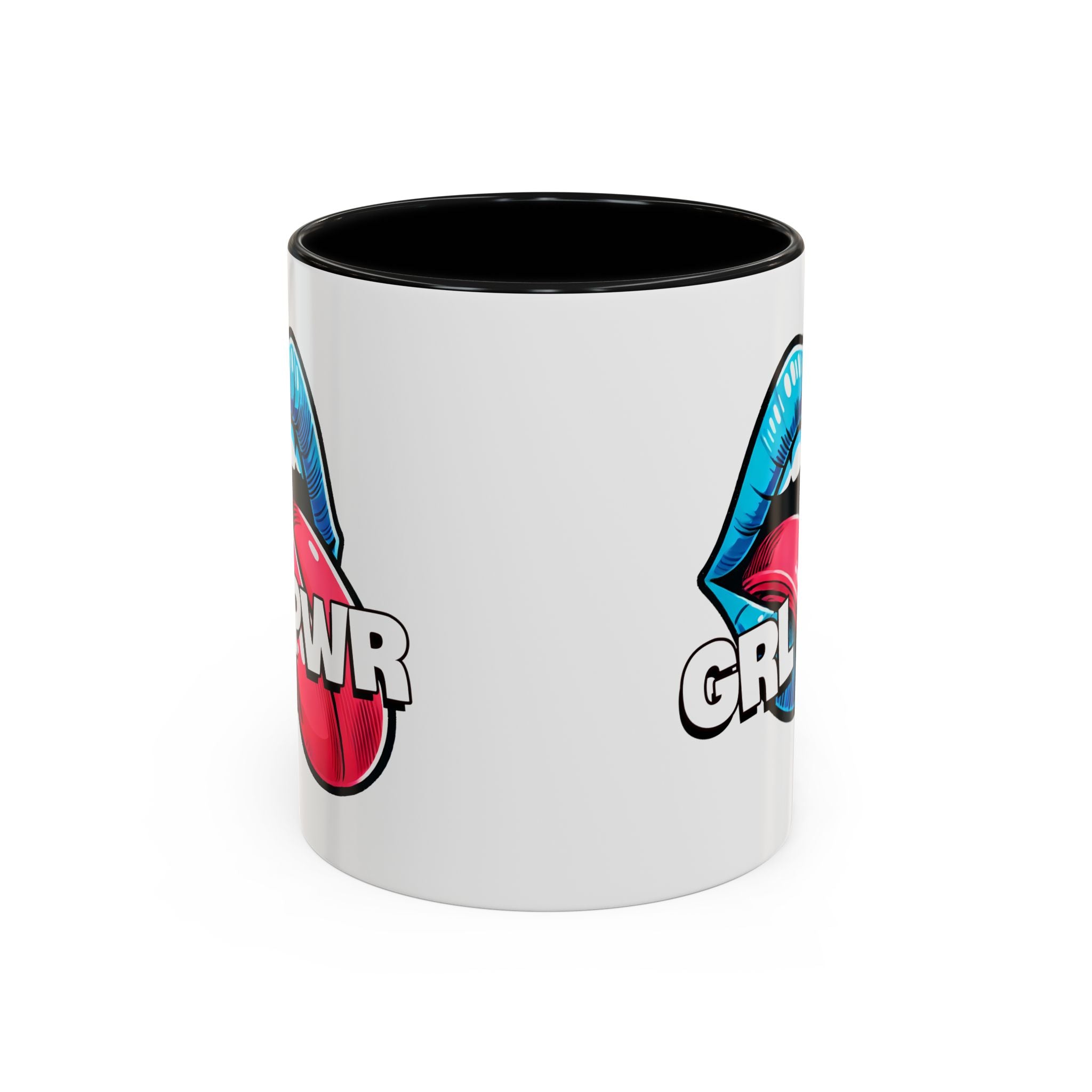 GRL PWR Accent Coffee Mug - Bold Fun Design for Empowerment, Great Gift for Friends, Coffee Lovers, Birthdays, and Celebrations