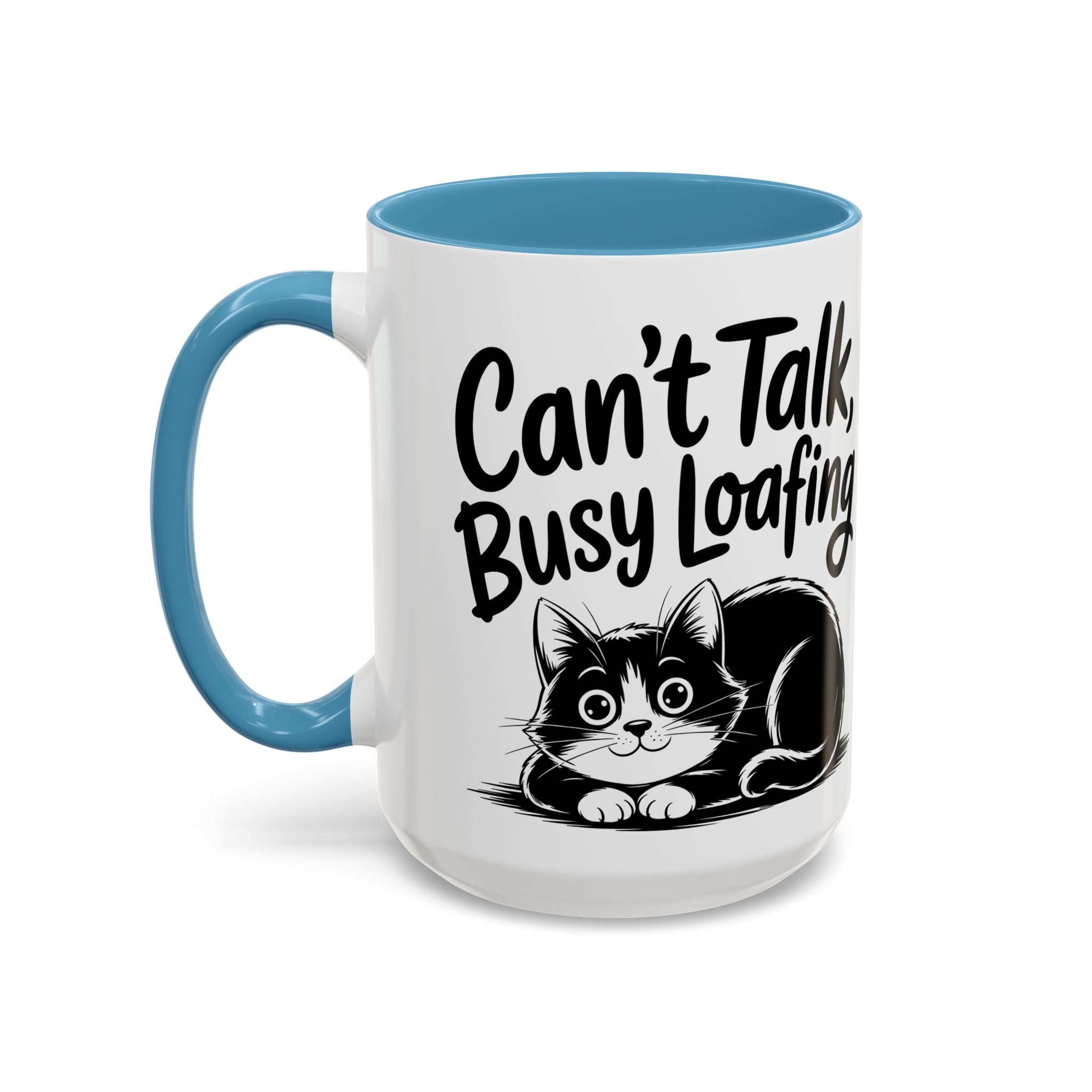 Can't Talk, Busy Loafing Cat Coffee Mug — Cute Cat Lover Gift (11/15oz)