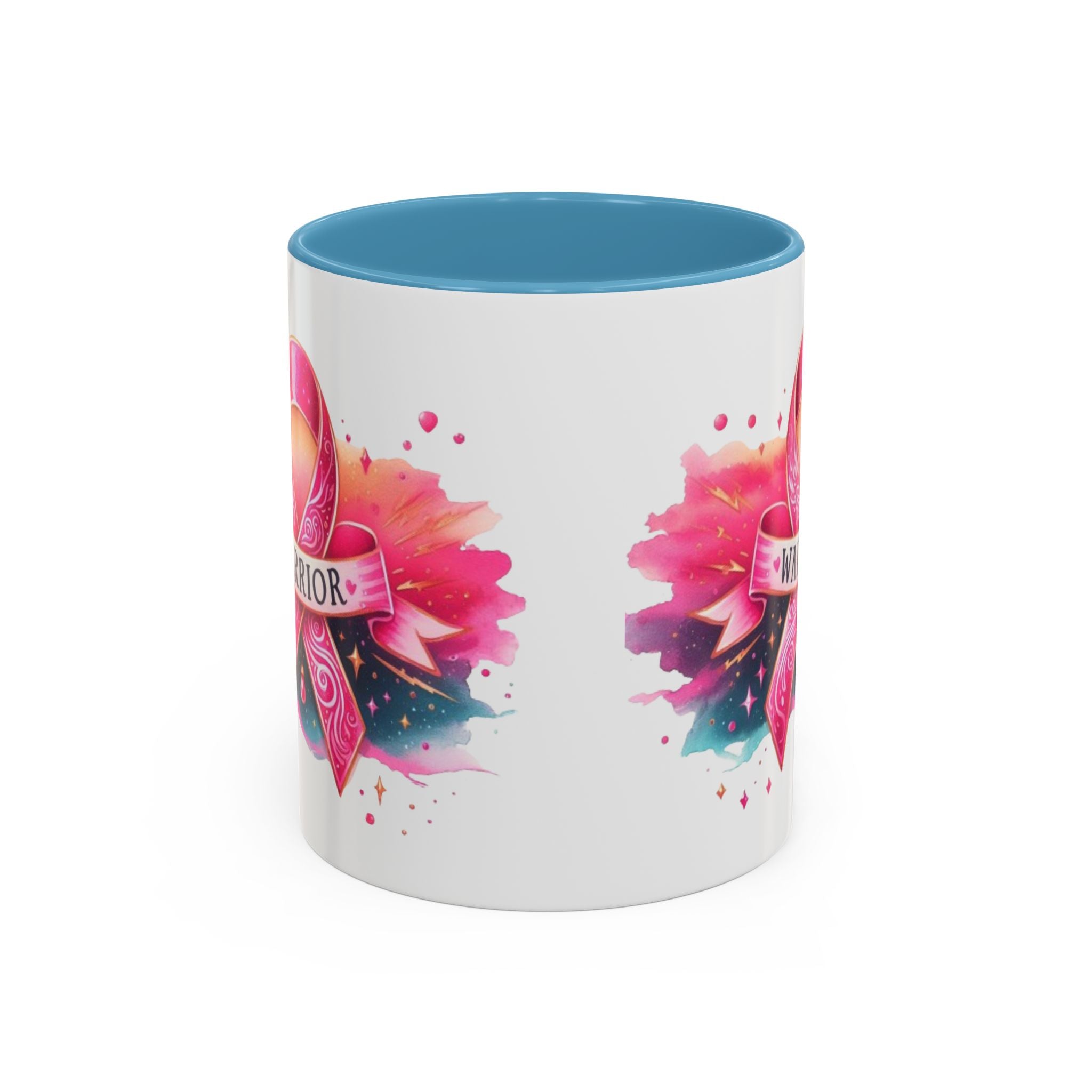 Pink Ribbon Warrior Coffee Mug, Support Breast Cancer Awareness Gift, Inspirational Mug, Cancer Survivor Merchandise, 11oz 15oz Mug