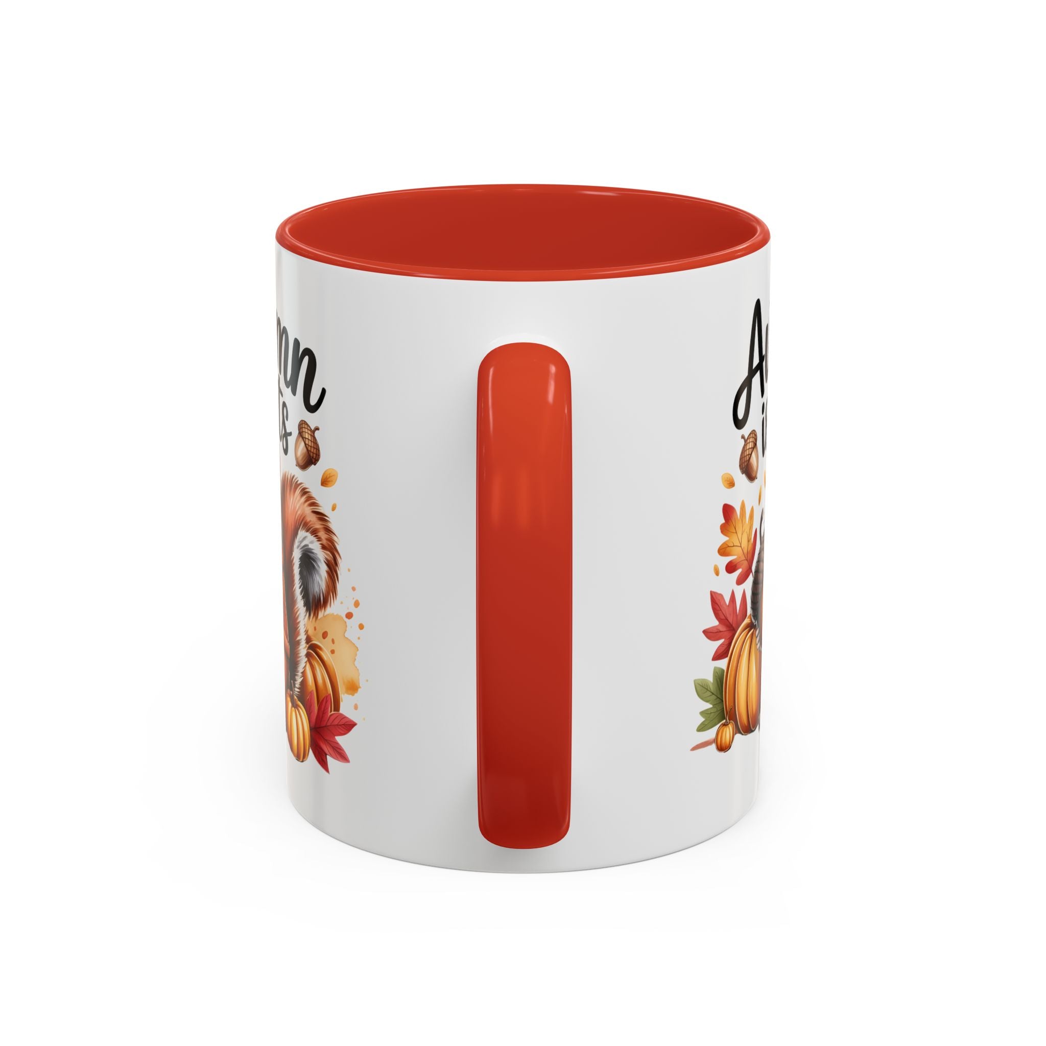 Autumn is nuts  Accent Coffee Mug - Perfect for Fall Celebrations nature and animal lovers