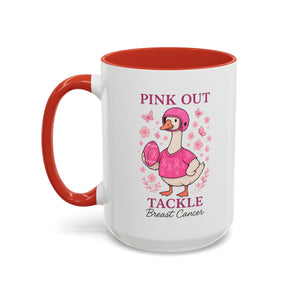 Breast Cancer Awareness Coffee Mug, Pink Out Tackle Duck Design, Supportive Gift for Fighters & Survivors, Cheerful Office Decor, [...]