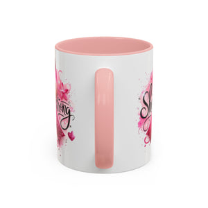 Empowering Pink Ribbon Coffee Mug - Gift for Survivors, Breast Cancer Awareness, Motivational Mug, Inspirational Drinkware, Self-Care Gift