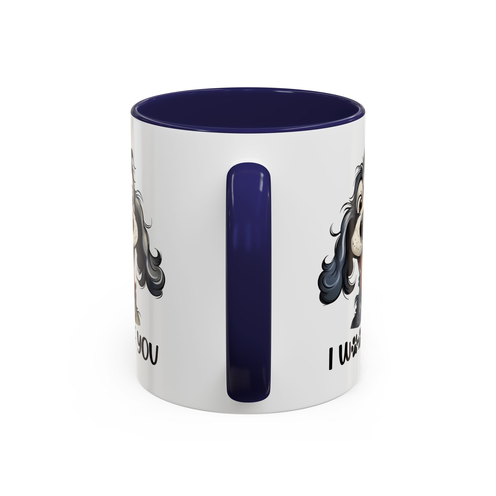 Dog Lover's Accent Coffee Mug - I Woof You, Pet Gift, Animal Lover Cup, Dog Mom Mug, Cute Dog Design, Fun Coffee Cup