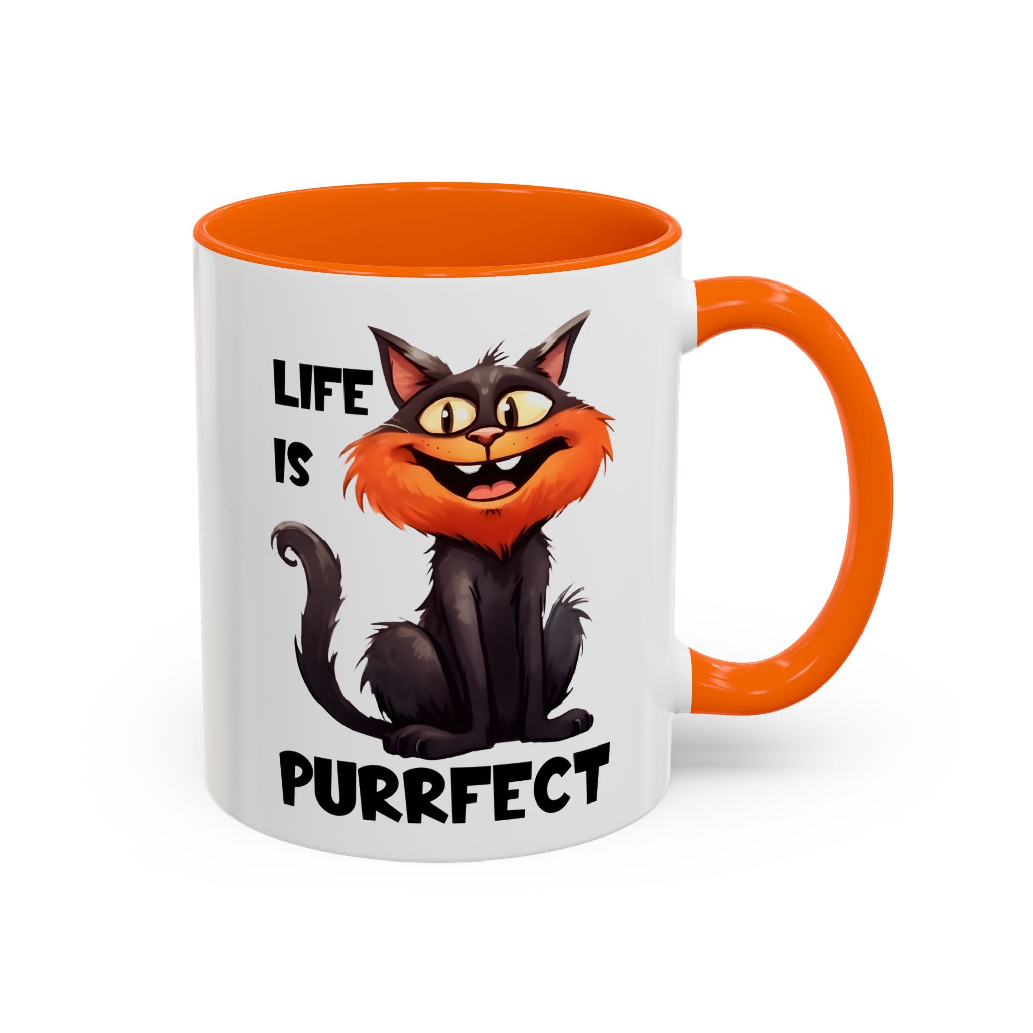 Purrfect Cat Accent Coffee Mug, Cat Lover Gift, Funny Drinkware, Cute Kitchen Accessory, Pet Owner Mug, Unique Gift Idea