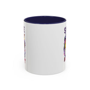 Smile Stay Accent Coffee Mug - Vibrant Floral Design for Positive Vibes