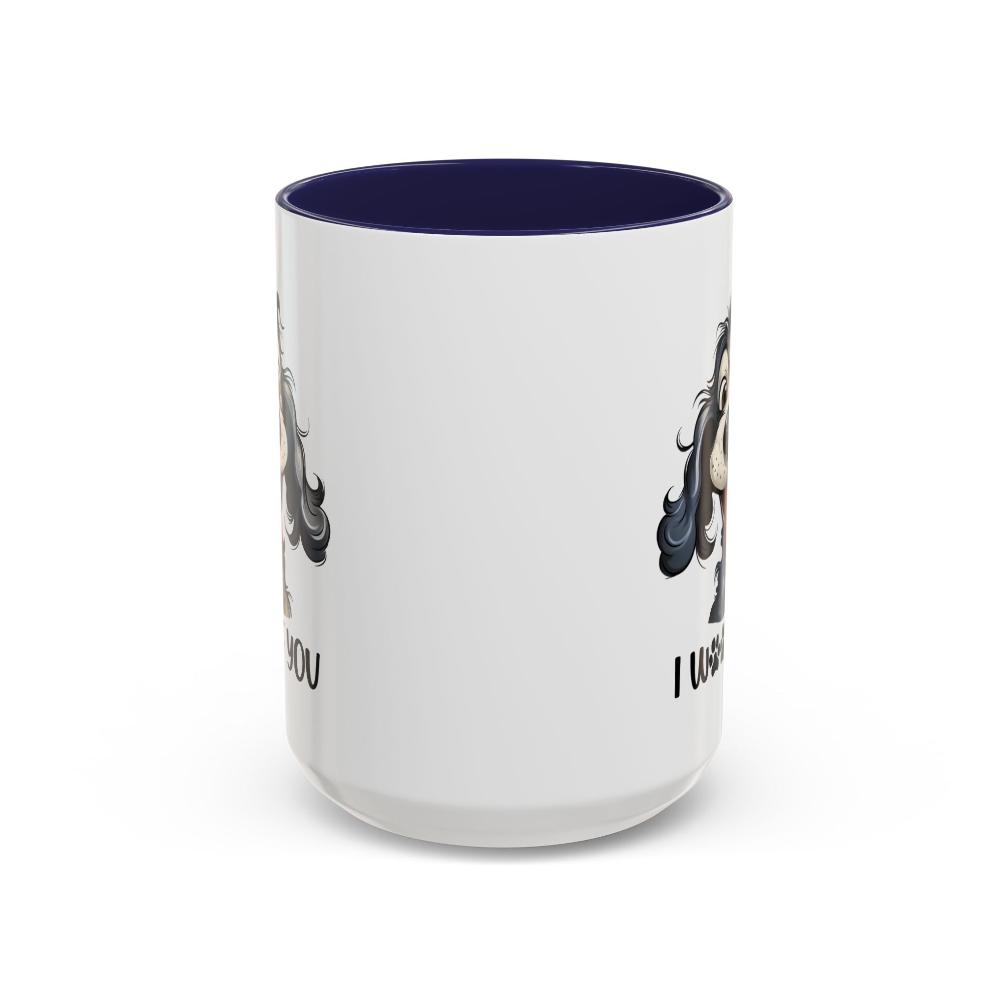 Dog Lover's Accent Coffee Mug - I Woof You, Pet Gift, Animal Lover Cup, Dog Mom Mug, Cute Dog Design, Fun Coffee Cup