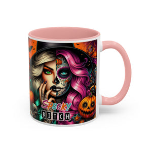 Spooky Bitch Halloween Coffee Mug - 11oz & 15oz | Witchy Vibes for Gifting, Halloween Decor, Fun Coffee Lover Gift, Spooky Season Must-Have