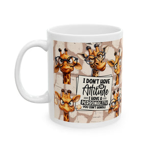 attitude sarcasm Giraffe coffee Mug - Perfect for Coffee Lovers, Gift for Animal Lovers, Fun Office Decor, Unique Birthday Present