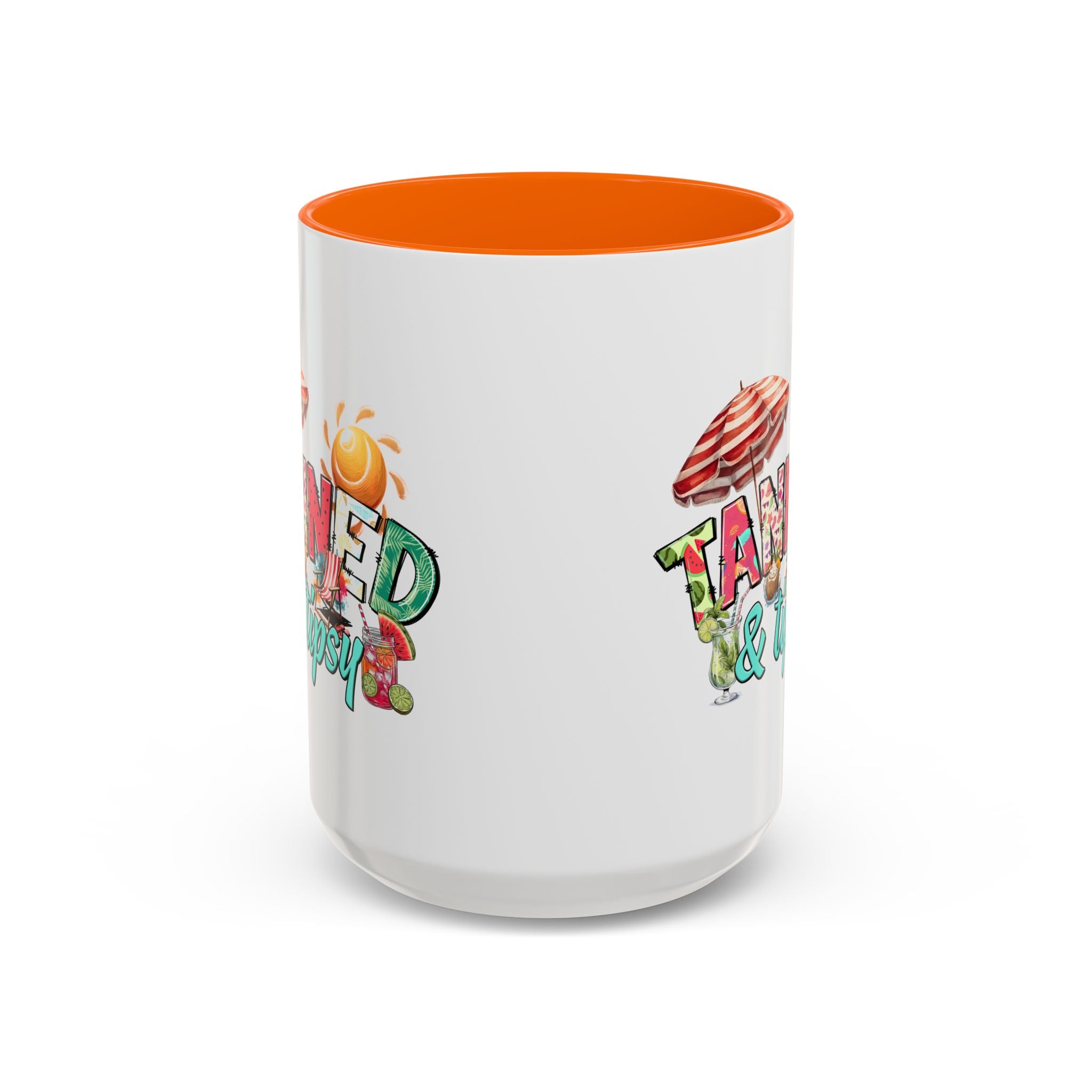 Tanned & Tipsy Accent Coffee Mug - Perfect for Summer Vibes & Beach Lovers party