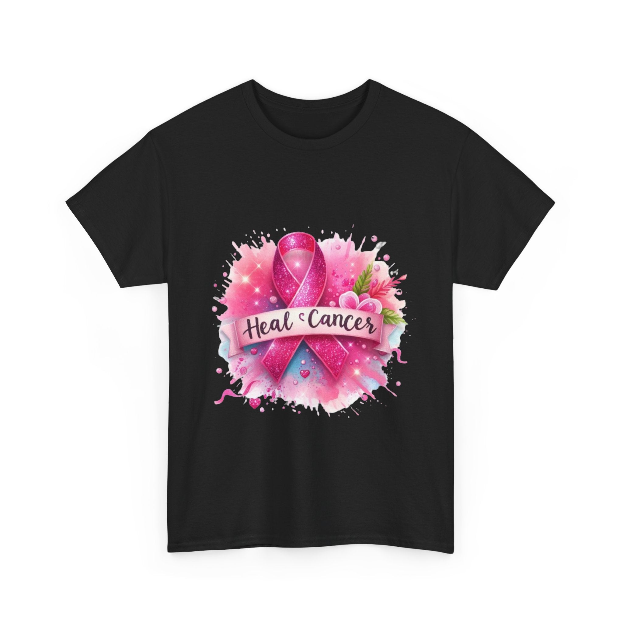 Breast Cancer Awareness Tee, Heal Cancer Cotton Shirt, Unisex Supportive T-Shirt, Gift for Survivor, Pink Ribbon Shirt