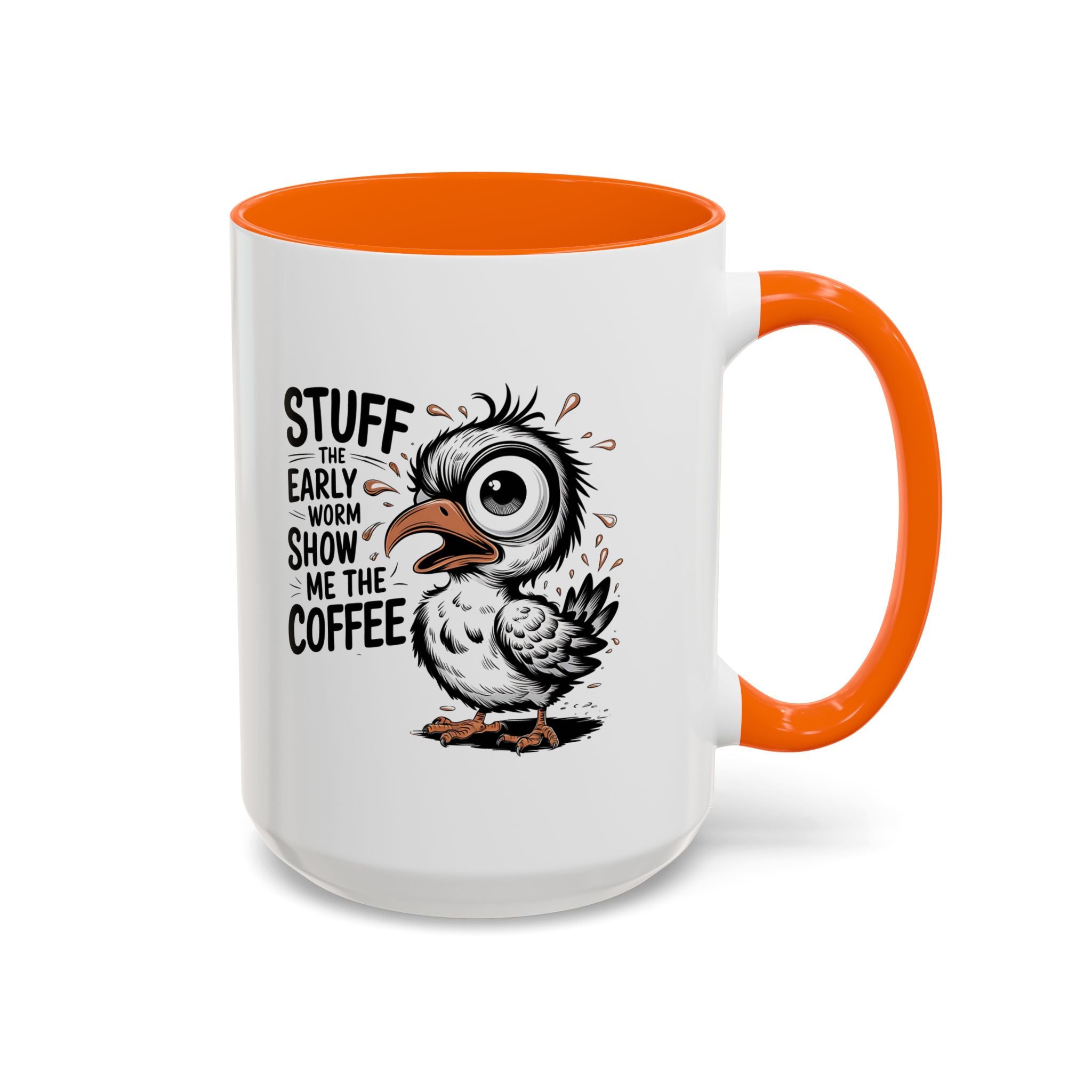Quirky Coffee Mug with Owl Design | Gift for Coffee Lovers, Unique Office Mug, Fun Morning Coffee Cup, Bird-Themed Mug, Early Bird Gift
