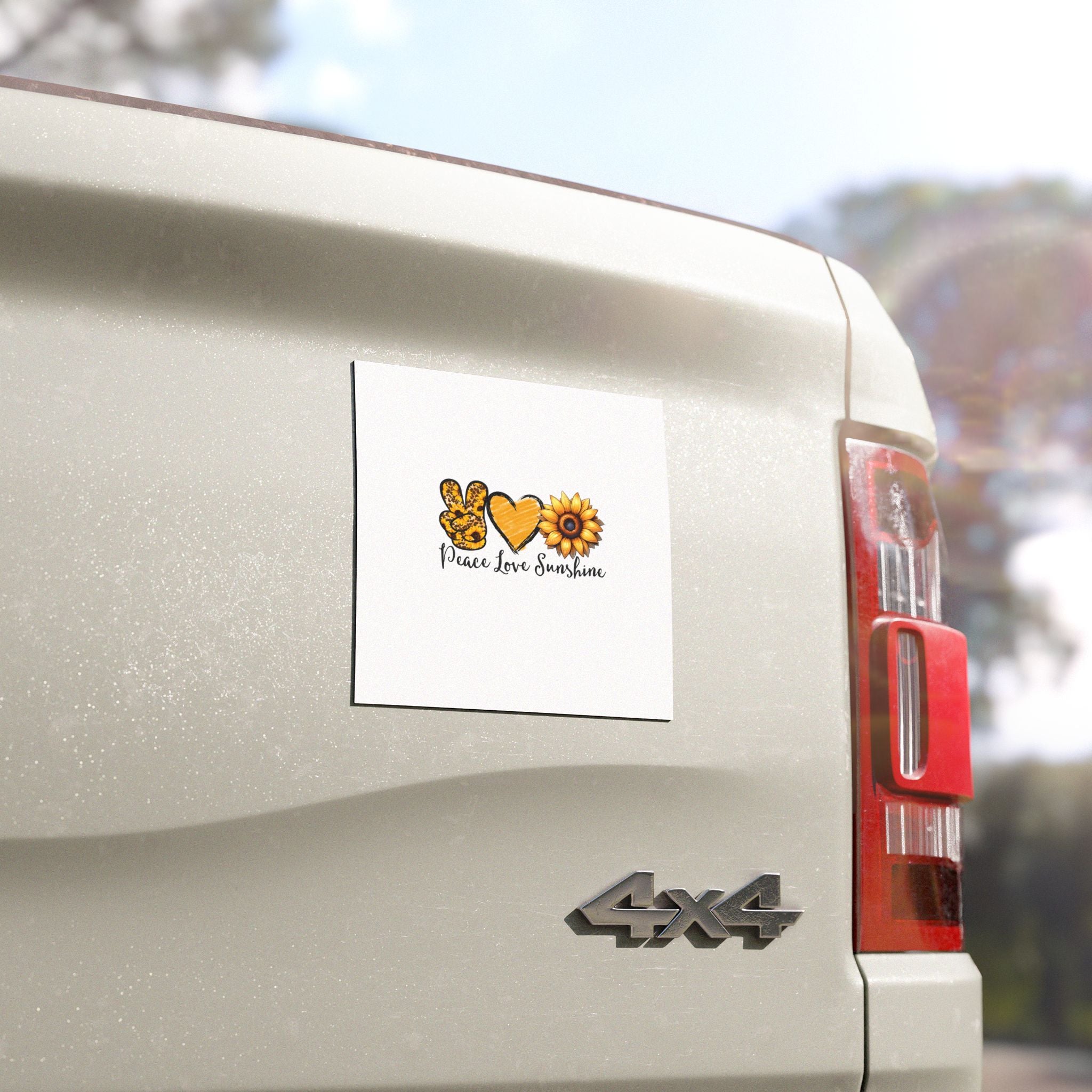 peace love sunshine Car Magnets