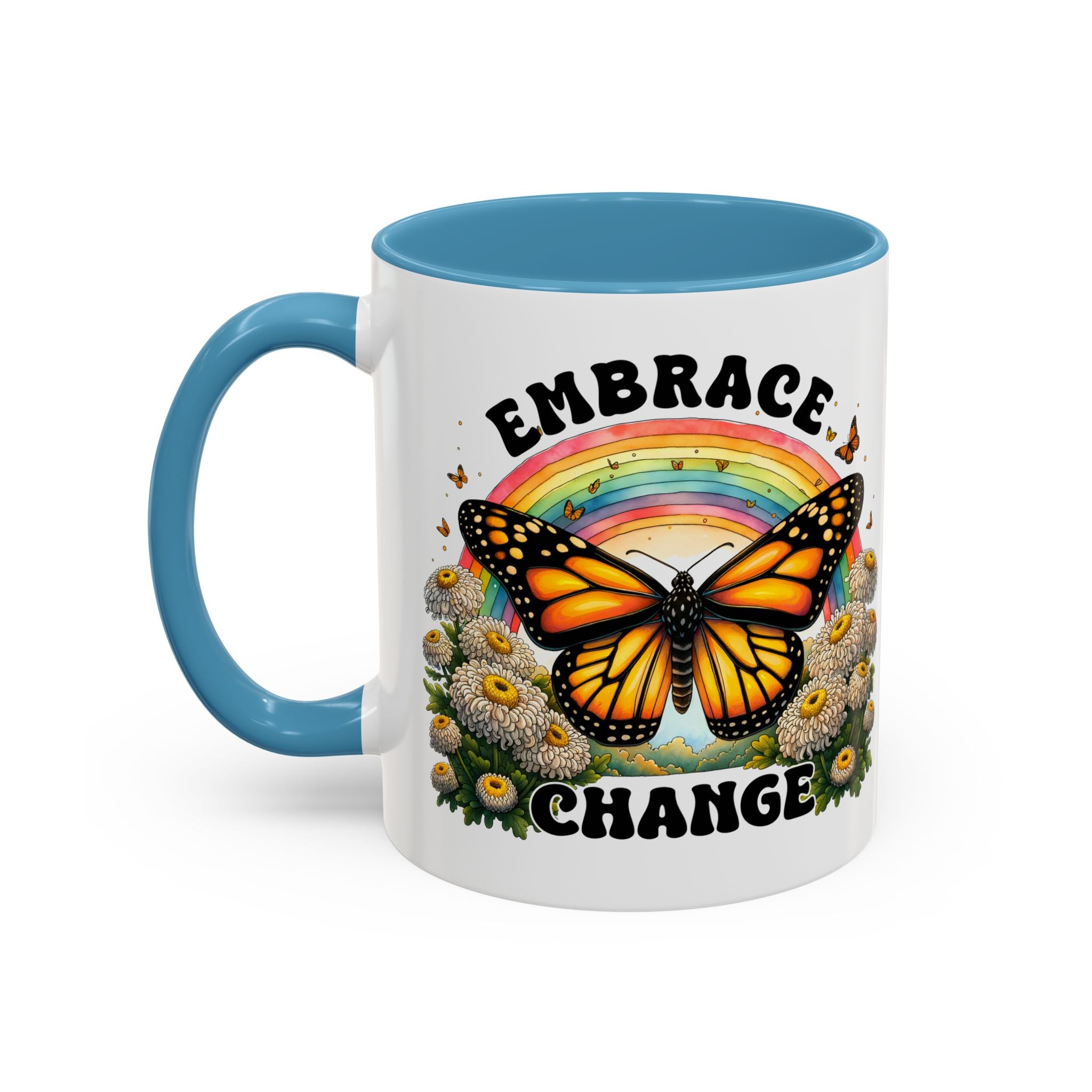 Embrace Change Butterfly Coffee Mug – Inspirational Gift for Nature Lovers