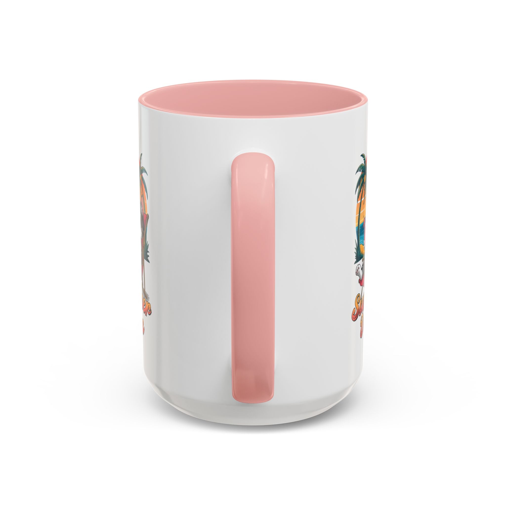 Summer Vibes Coffee Mug, Tropical Cat Mug, Beach Lover Gift, Fun Animal Sipware, Vacation-themed Drinkware, Pet Lover Cup