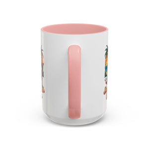 Summer Vibes Coffee Mug, Tropical Cat Mug, Beach Lover Gift, Fun Animal Sipware, Vacation-themed Drinkware, Pet Lover Cup
