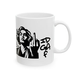 Sassy coffee Mug - IDGAF Coffee Cup, Funny Gift for Her, Sarcastic Tea Mug, Unique Office Present, Empowering Quote Drinkware
