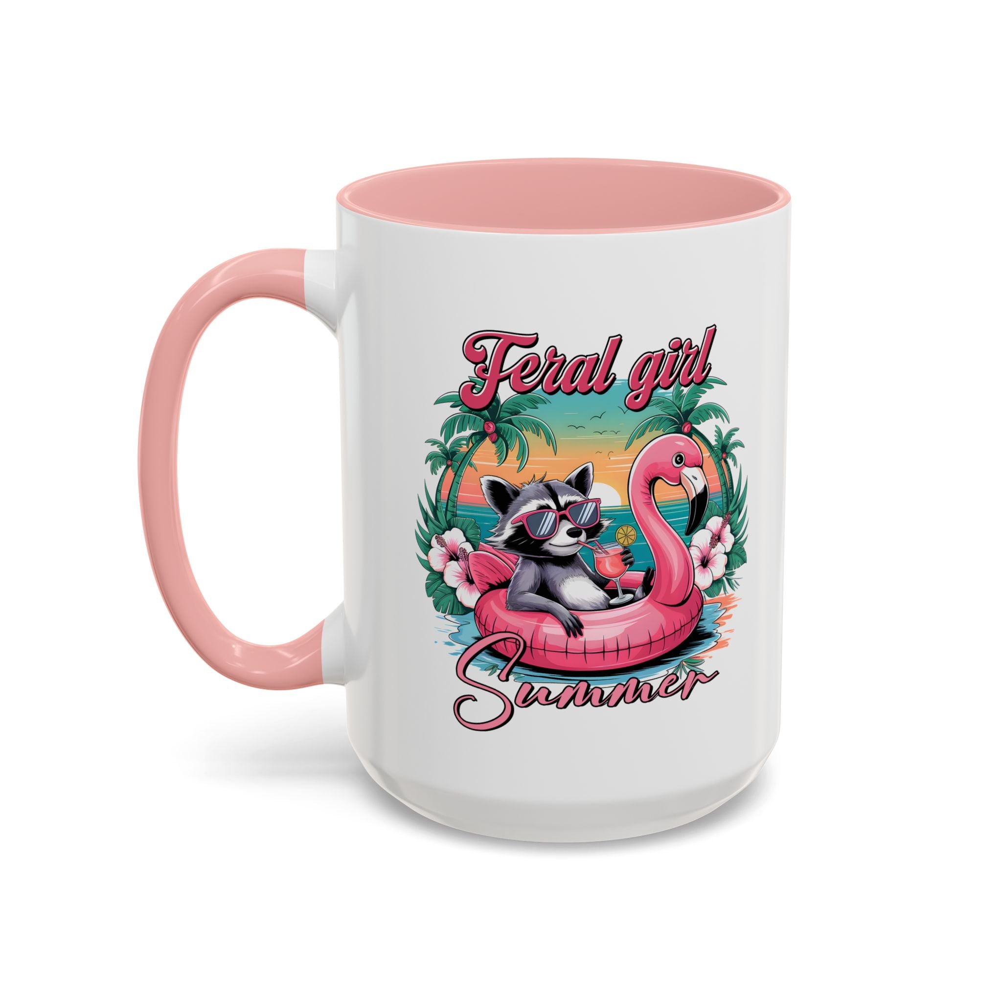Feral Girl Summer Coffee Mug - Accent Design for Animal Lovers