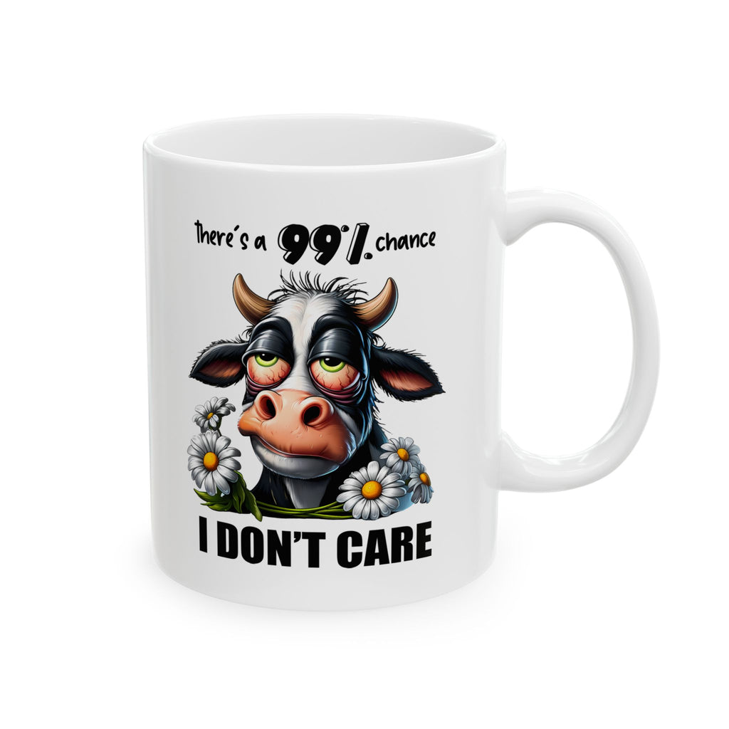 I don't care attitude  Cow coffee Mug  Cute Coffee Cup, Animal Lover Gift, Farmhouse Decor, Birthday Present, Cow-Themed Kitchenware