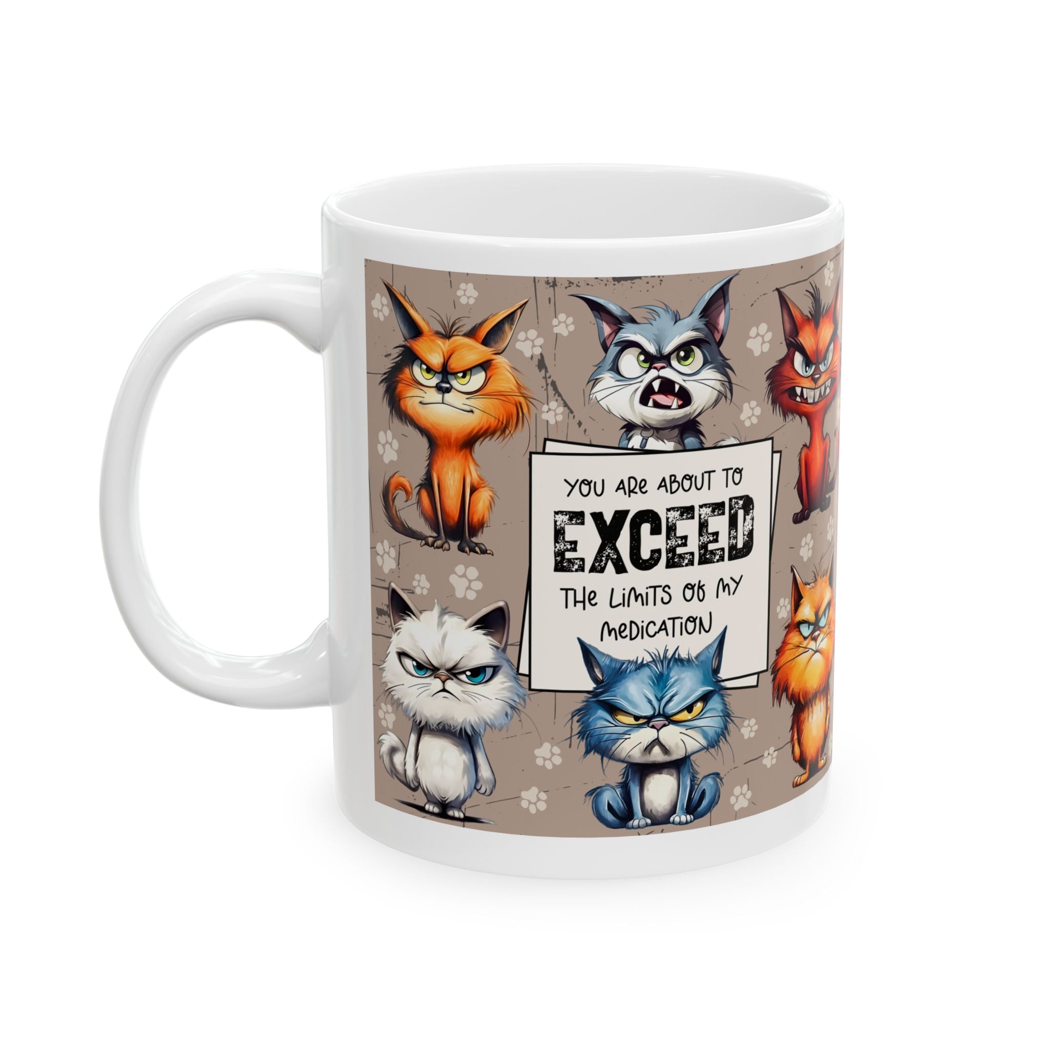Funny Cat coffee Mug - Purrfect Gift for Cat Lovers, Coffee Mug, Tea Cup, Animal Lover Gift, attitude sarcasm