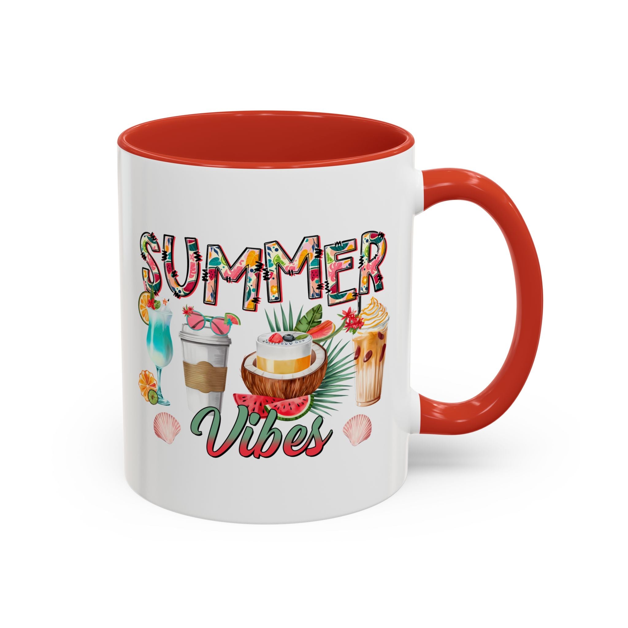 Summer Vibes Accent Coffee Mug - 11oz & 15oz - Perfect for Sunny Days & Celebrations