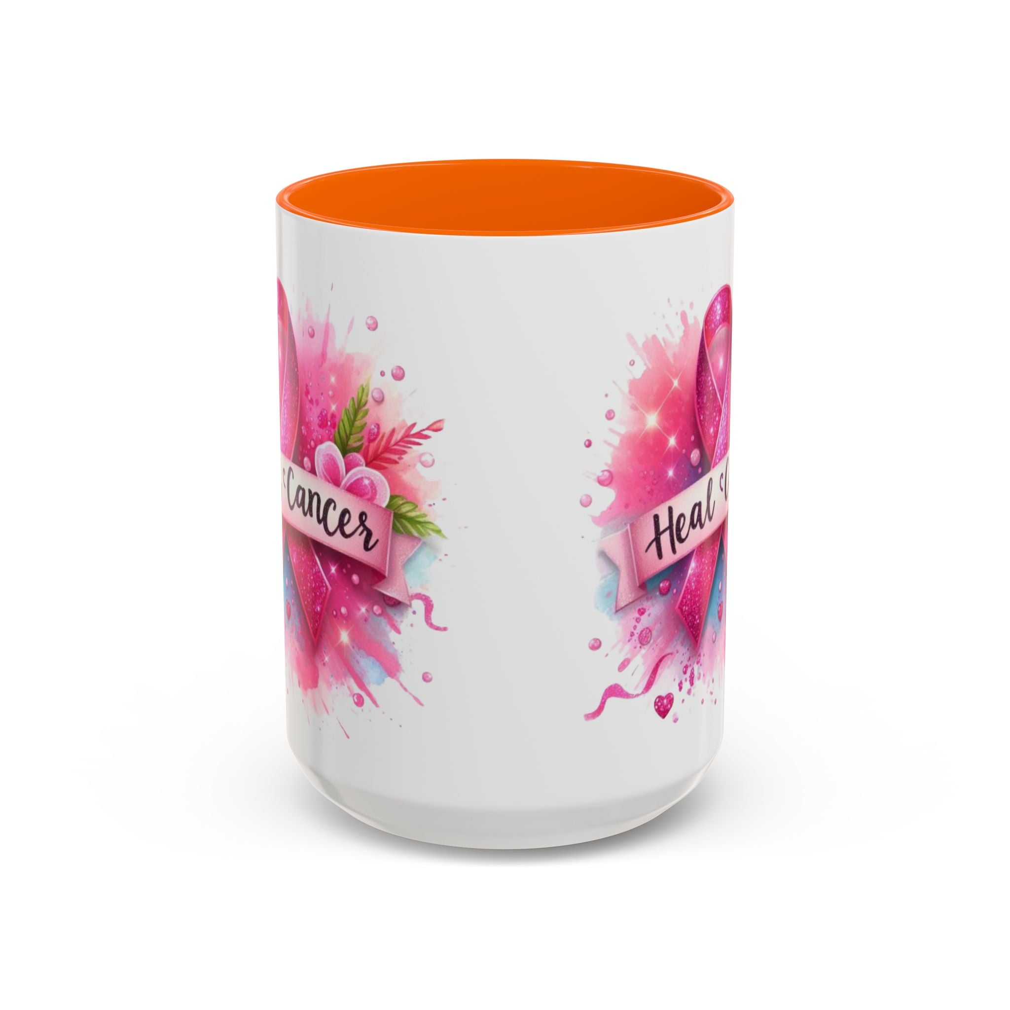 Pink Ribbon Healing Coffee Mug | Support Cancer Awareness | Inspirational Gift | Breast Cancer Support | 11oz & 15oz Options