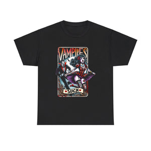 vampires suck horror art Unisex Heavy Cotton Tee men women