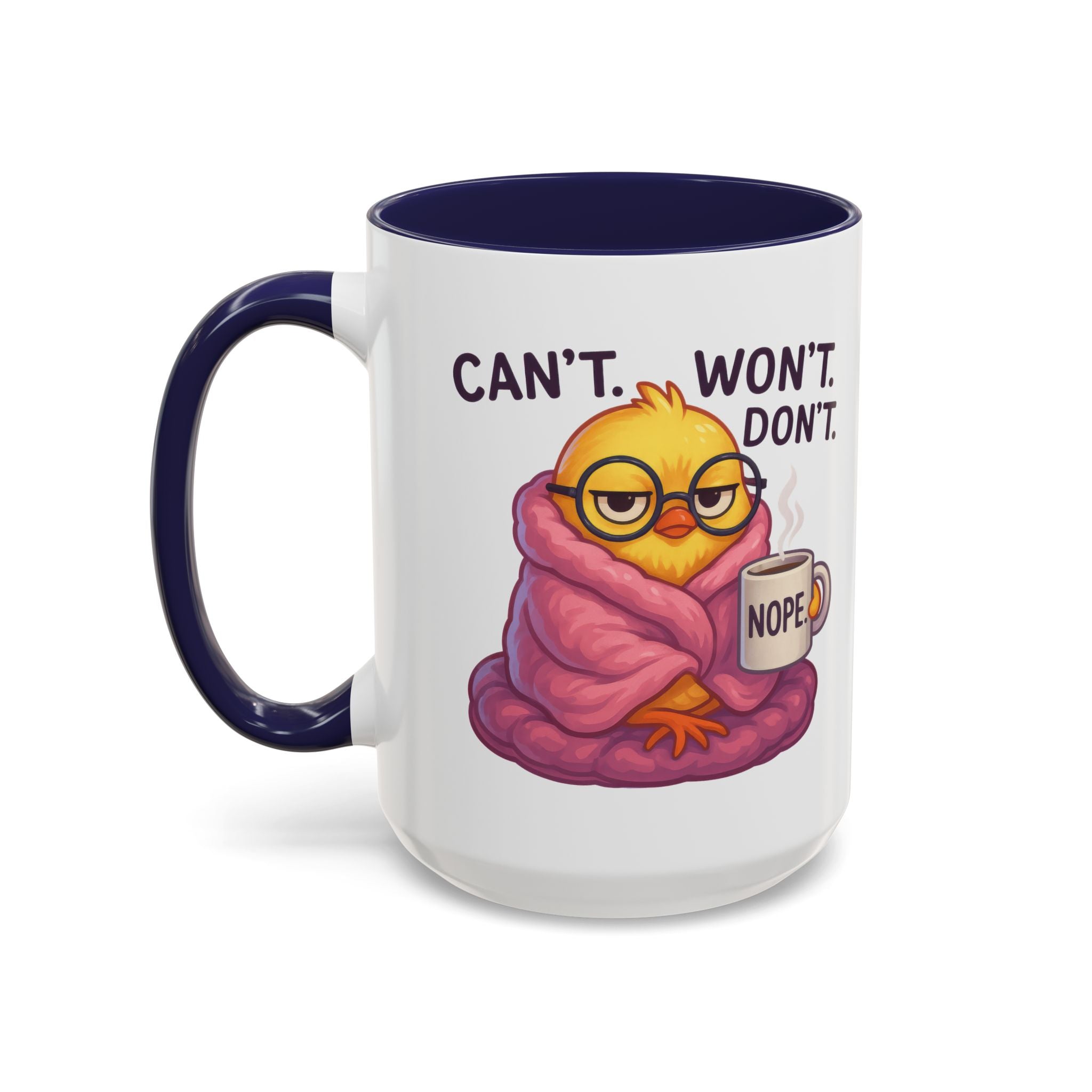 Cozy Cartoon Coffee Mug - Perfect for Lazy Days, Gifts for Friends, Cute Coffee Cups, Inspirational Morning Mug, Funny Beverage Container