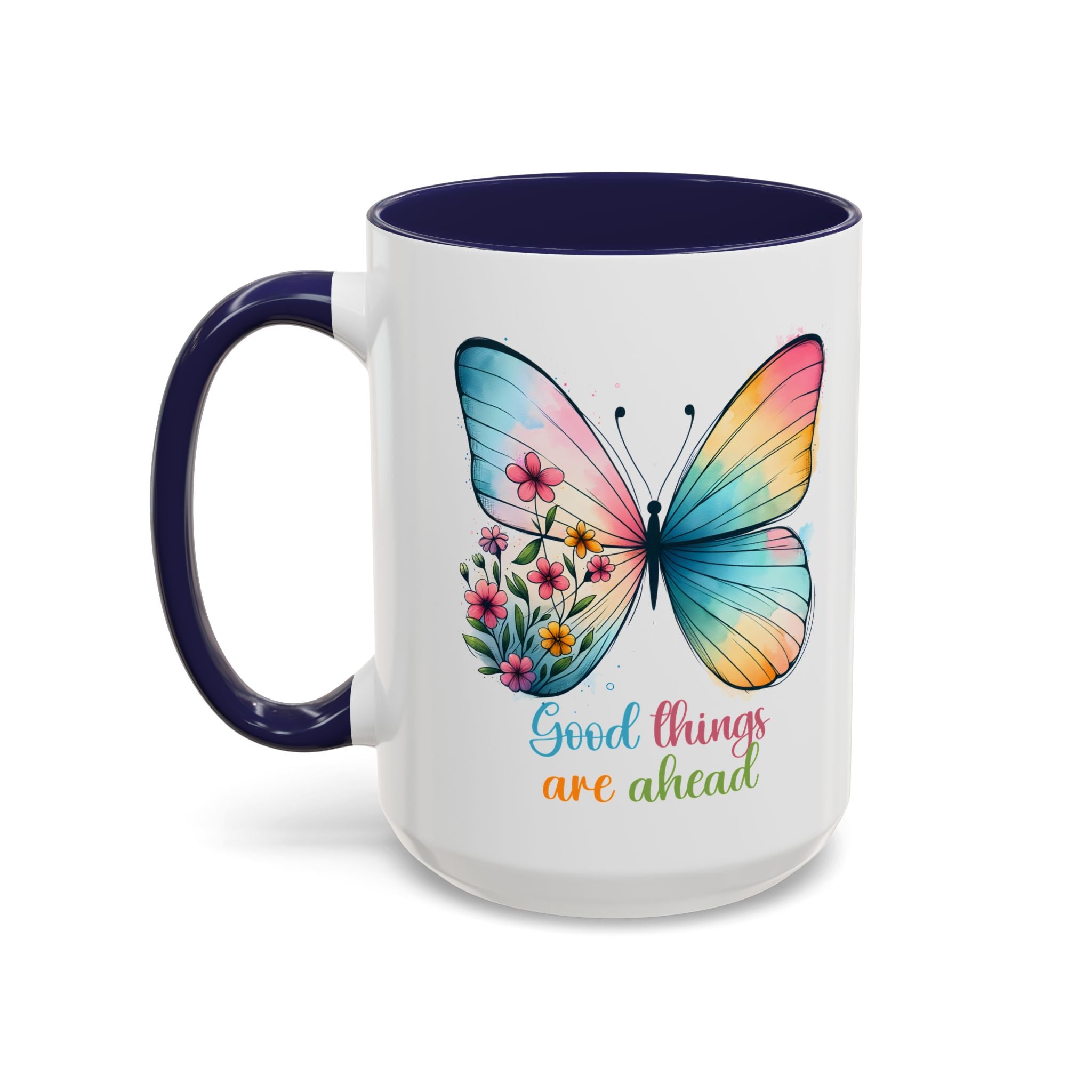 Inspirational Butterfly Coffee Mug positive vibe mental health
