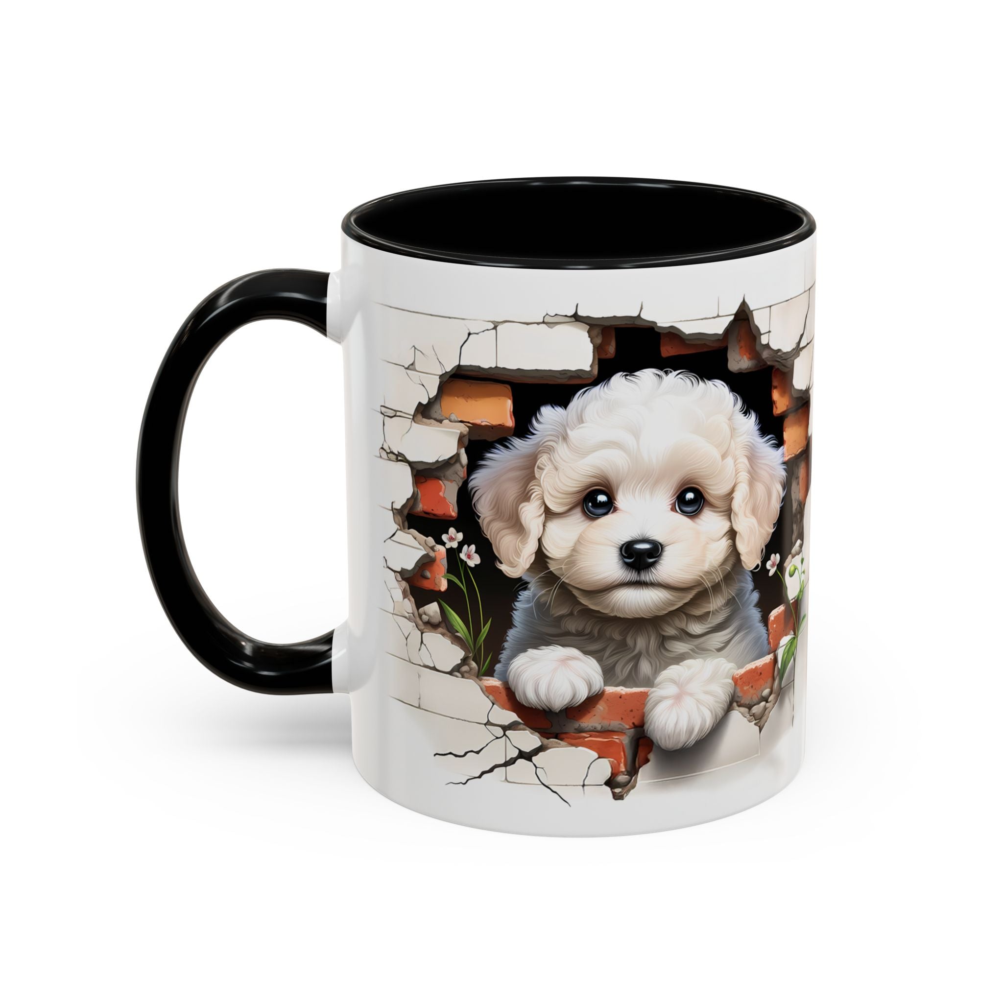 Cute Puppy Accent Coffee Mug - Adorable Dog Lover Gift, Pet-Themed Mug, Home Decor, Ideal for Gifts, Animal Enthusiast