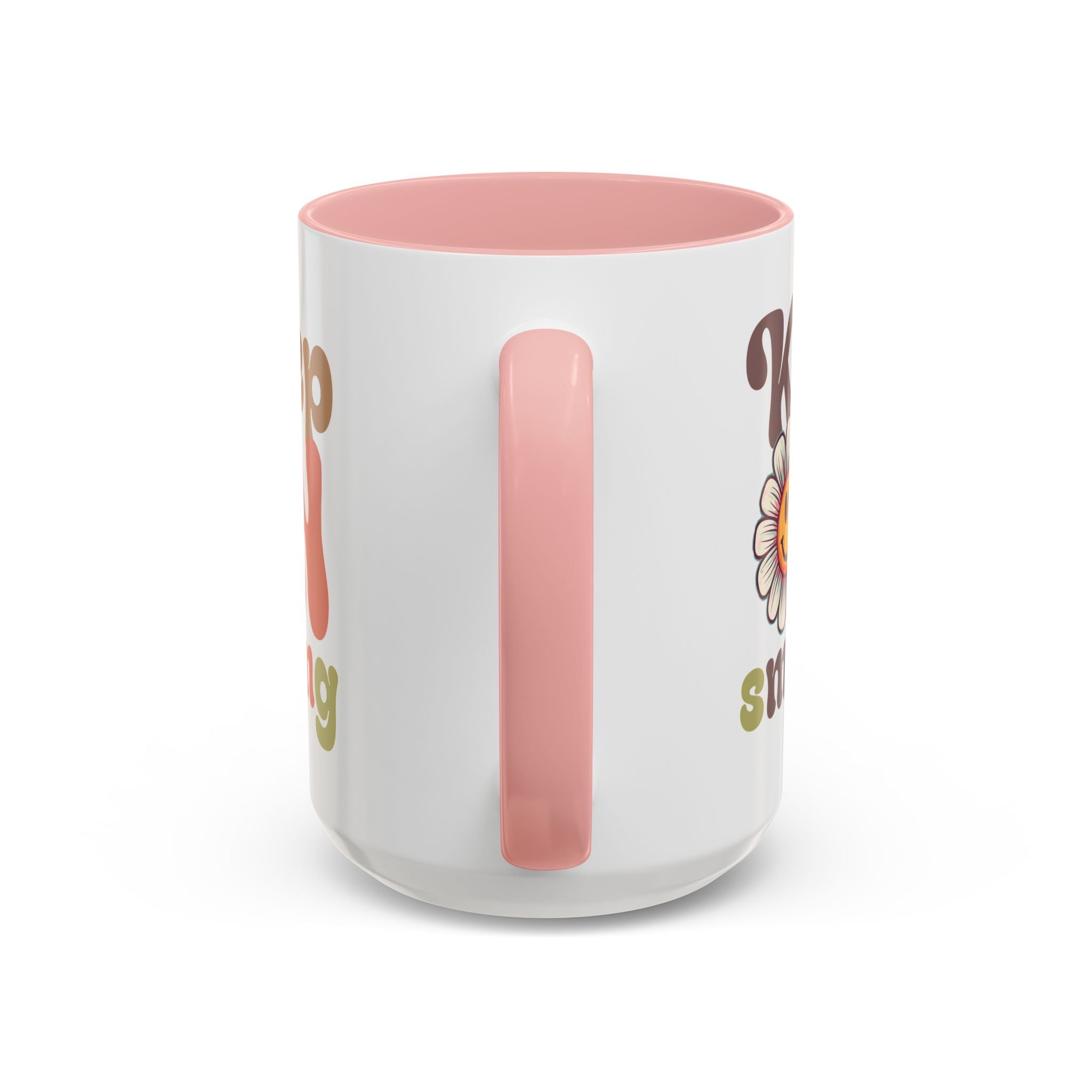Keep Smiling Floral Coffee Mug - Cheerful 11 & 15oz Accent Mug for Daily Motivation