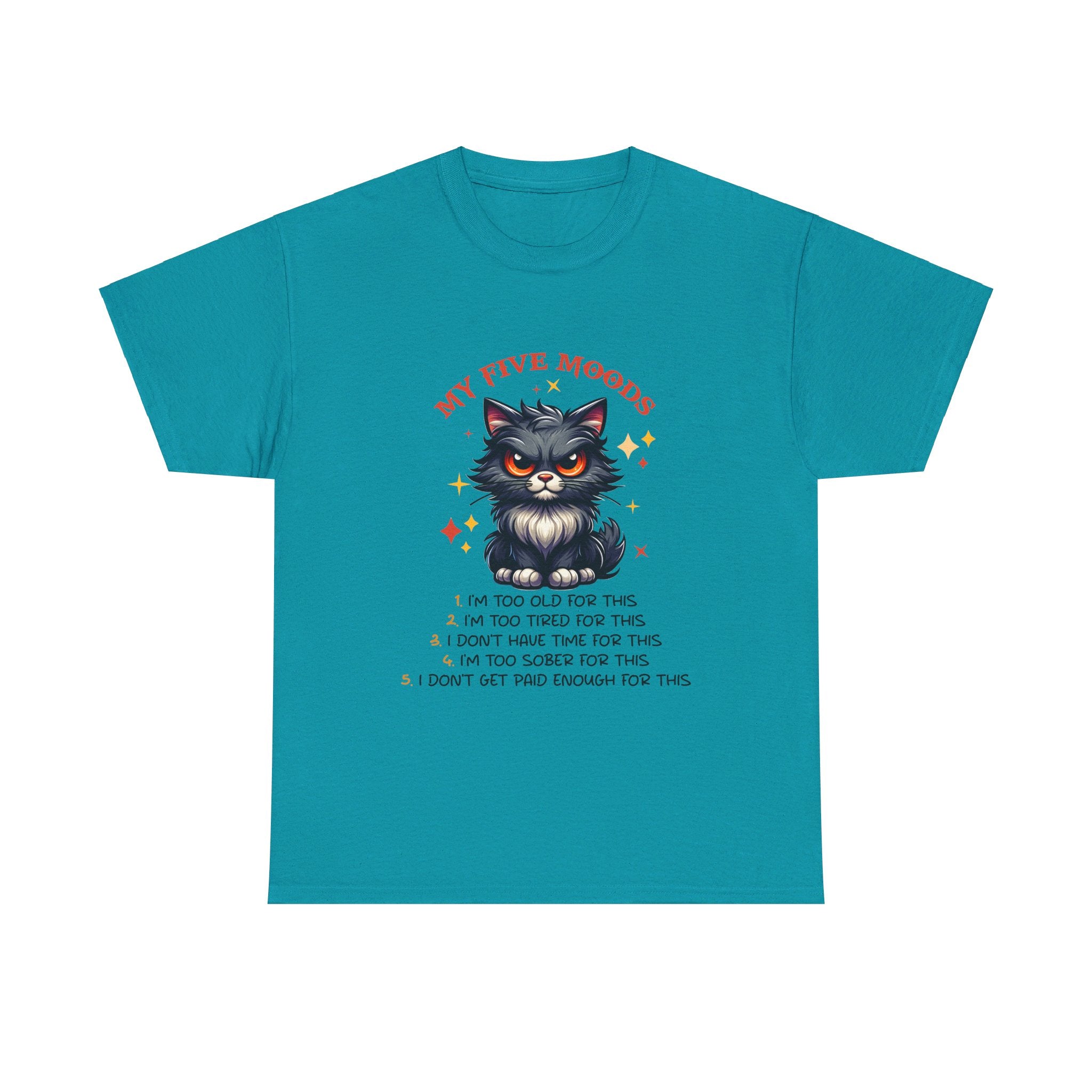 Grumpy cat five moods Unisex Heavy Cotton Tee by the x m world