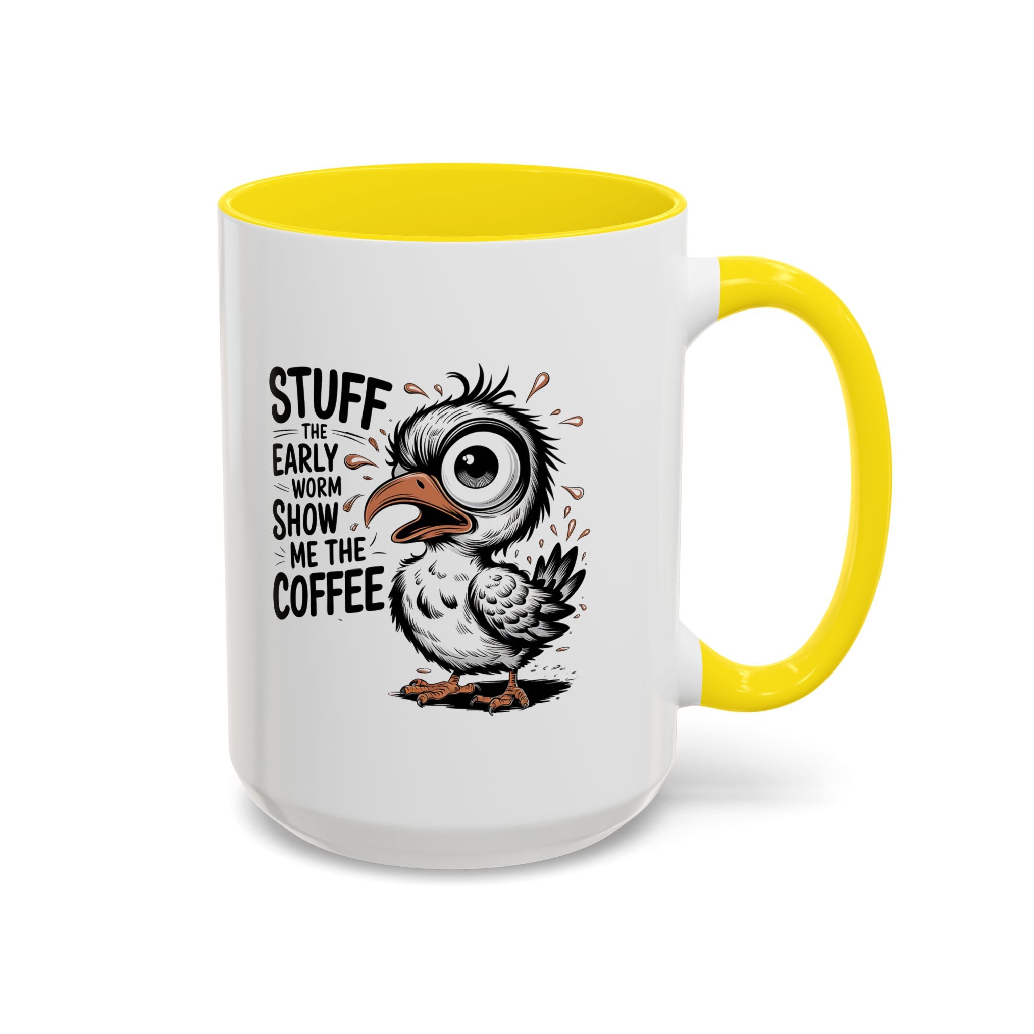 Quirky Coffee Mug with Owl Design | Gift for Coffee Lovers, Unique Office Mug, Fun Morning Coffee Cup, Bird-Themed Mug, Early Bird Gift