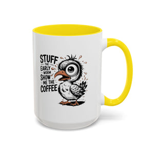 Quirky Coffee Mug with Owl Design | Gift for Coffee Lovers, Unique Office Mug, Fun Morning Coffee Cup, Bird-Themed Mug, Early Bird Gift