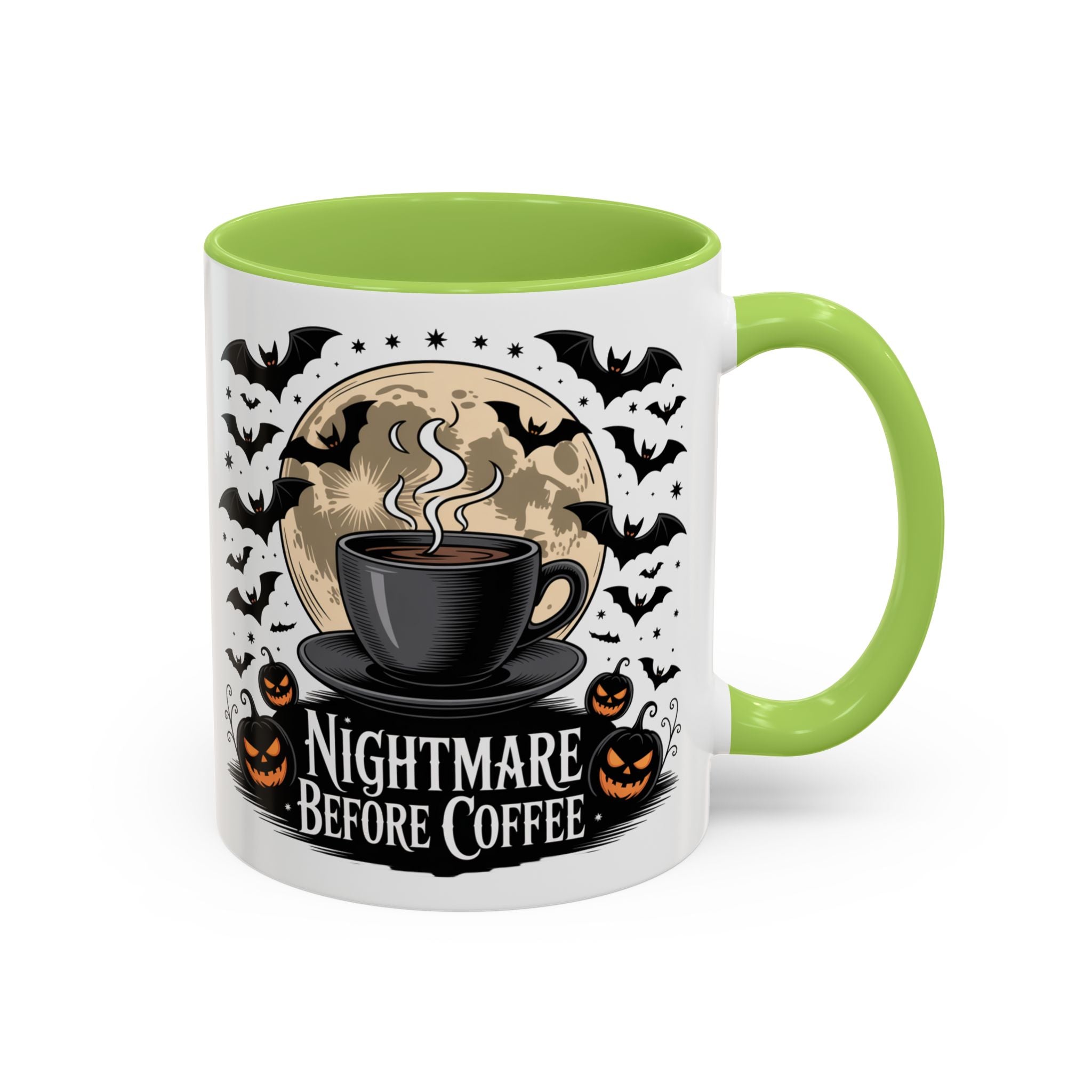 Halloween-Themed Coffee Mug: Nightmare Before Coffee funny art
