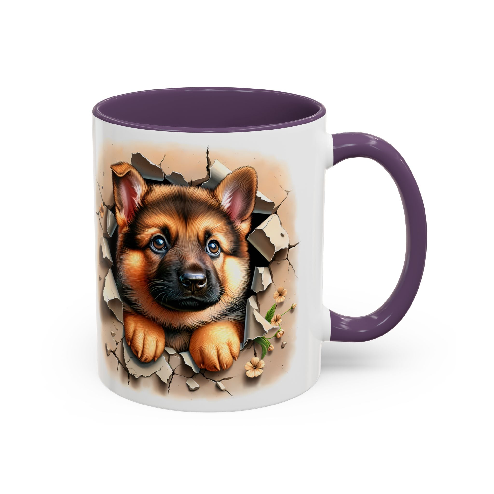 German Shepherd Accent Coffee Mug | Dog Lover Gift, Tasty Hot Beverage Cup, Pet Themed Kitchenware, Animal Adoption Cup, Unique Pet Gift