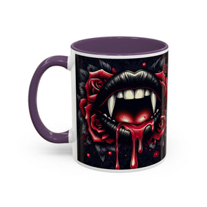 Gothic Vampire Rose Coffee Mug | Perfect for Halloween, Unique Gift, Dark Aesthetic, Gothic Decor, Horror Collectible