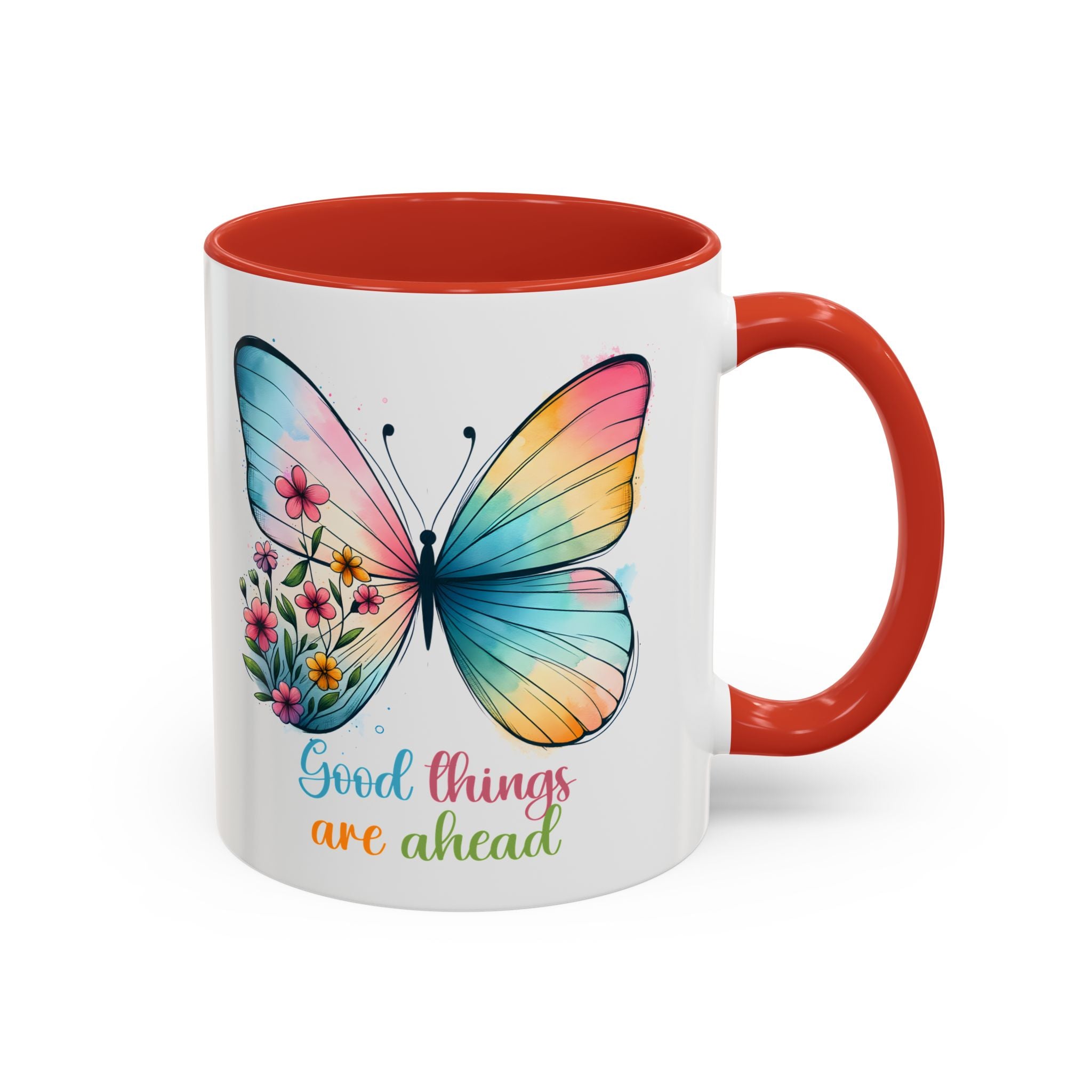 Inspirational Butterfly Coffee Mug positive vibe mental health