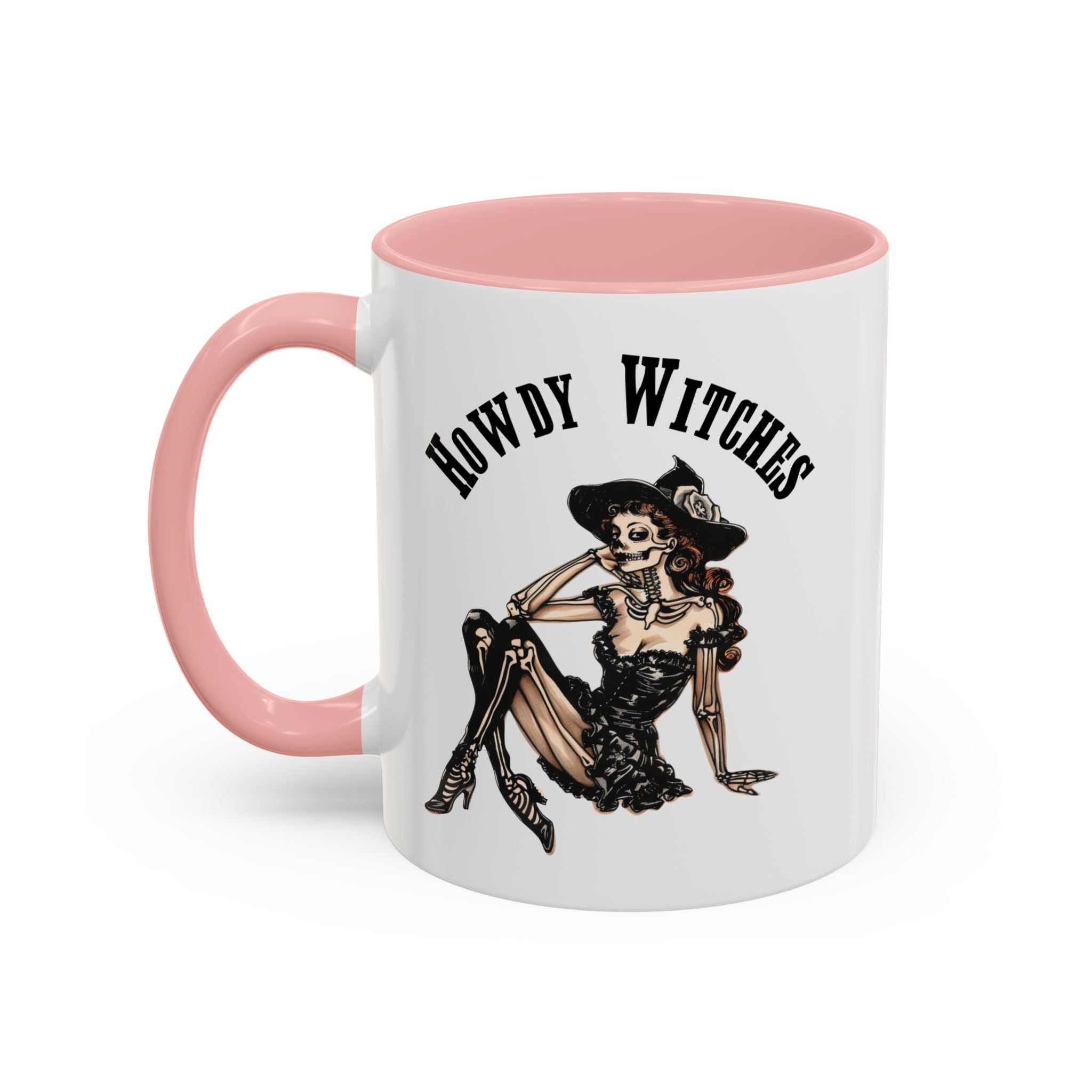 Howdy Witches Coffee Mug - Spooky Halloween Mug, Gift for Witches, Witchy Decor, Gothic Coffee Cup, Skeleton Design